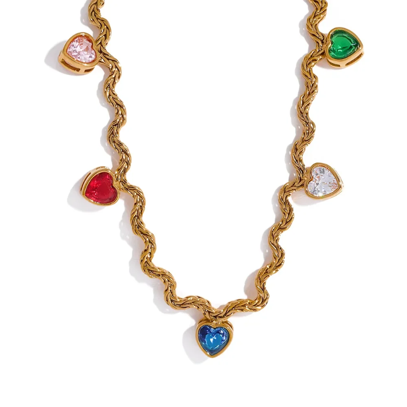 Colorful Heart Necklace