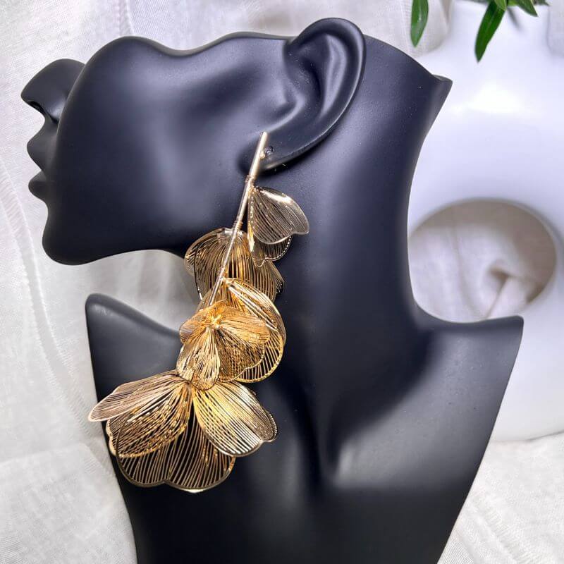 Ayo Petal Drop Statement Earrings