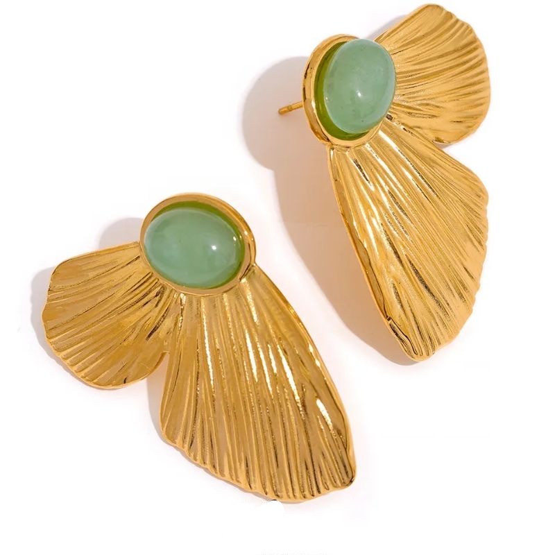 Keya Butterfly Green Agate Earrings