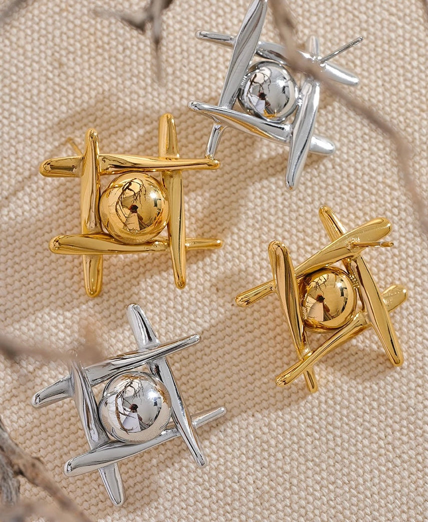 Hashtag Stud Earrings