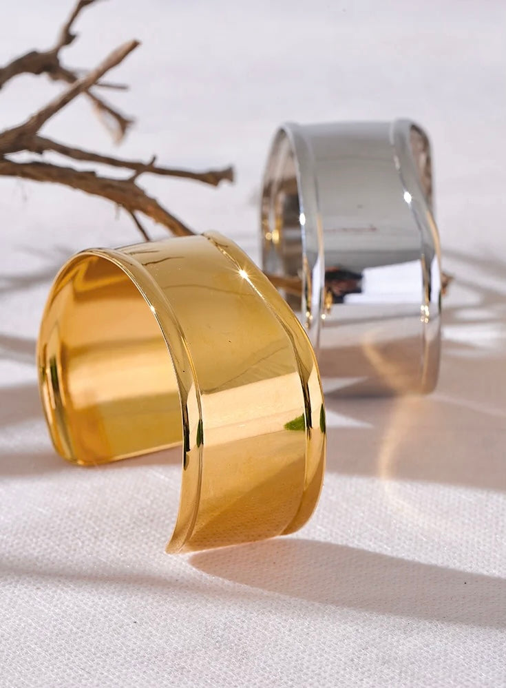 Wide Cuff Open Bracelet