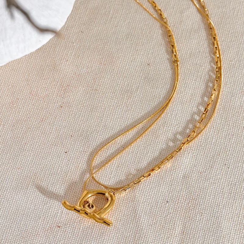 Double Layered Overlay Necklace