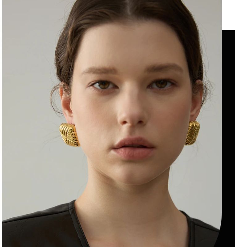 Square Stud Earrings