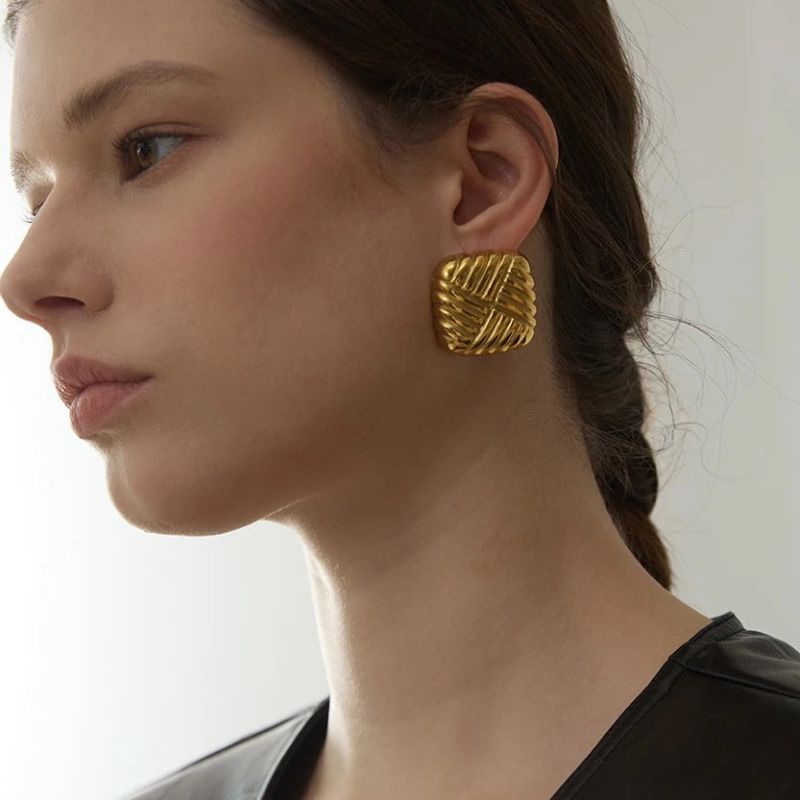 Square Stud Earrings