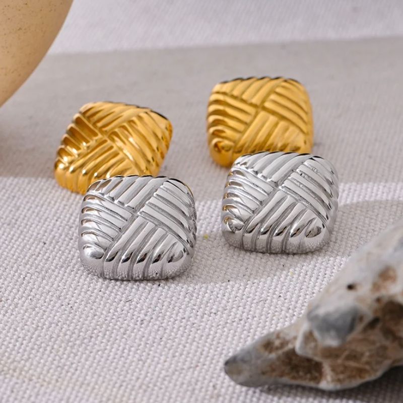 Square Stud Earrings