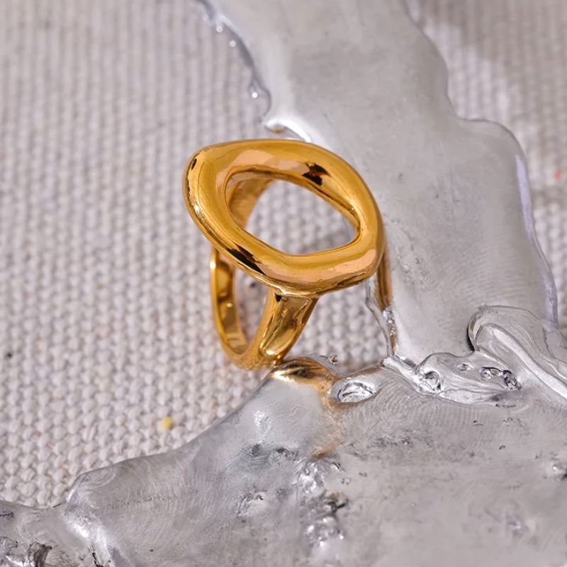 Gold Hollow Ring