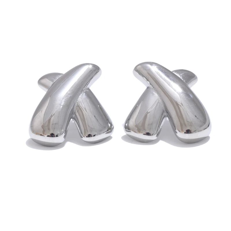 X Shape Stud Earrings