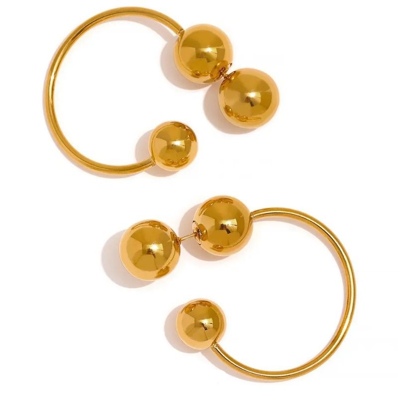 Chelle Statement  Ball Hoop Earrings
