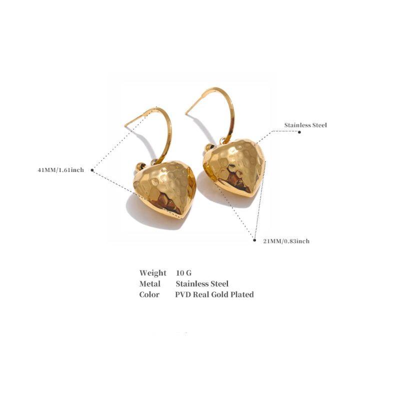 Drop Heart Earrings