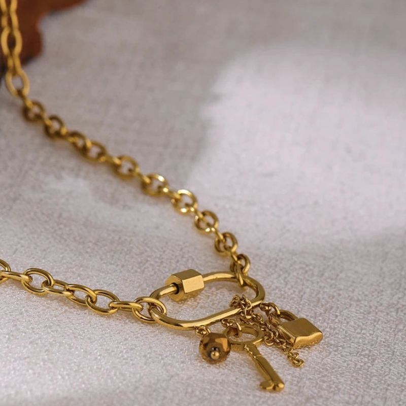 Lock Key Pendant Necklace