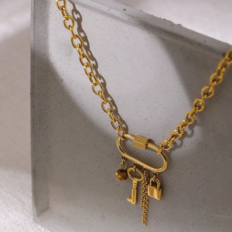 Lock Key Pendant Necklace