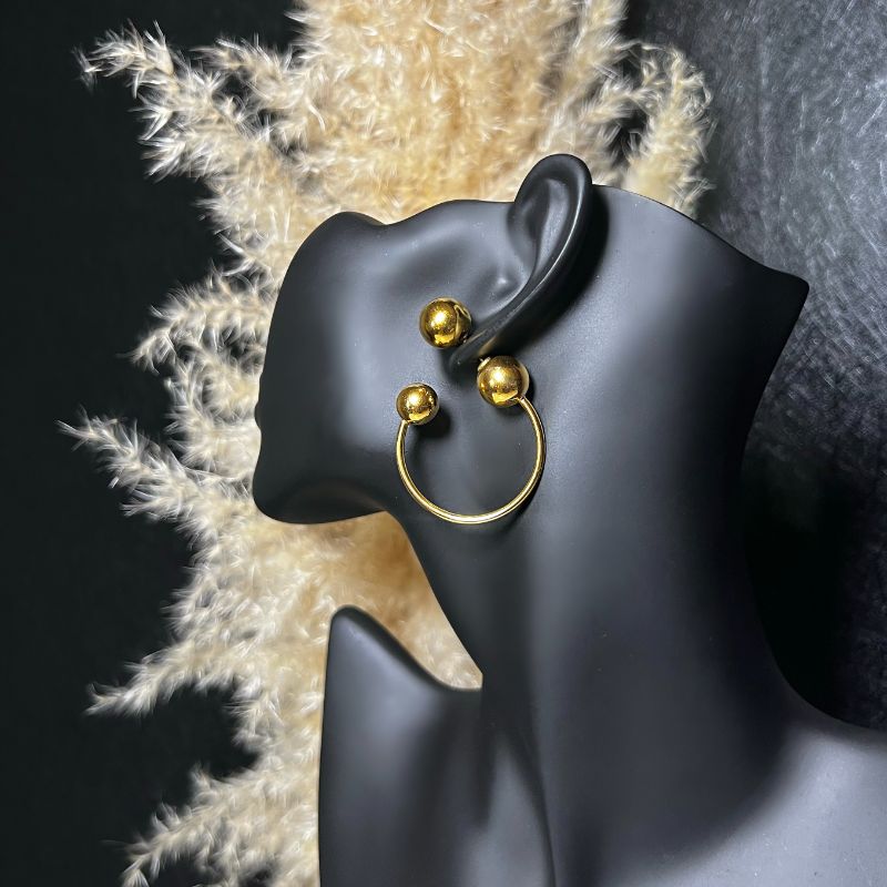 Gold Ball Earrings