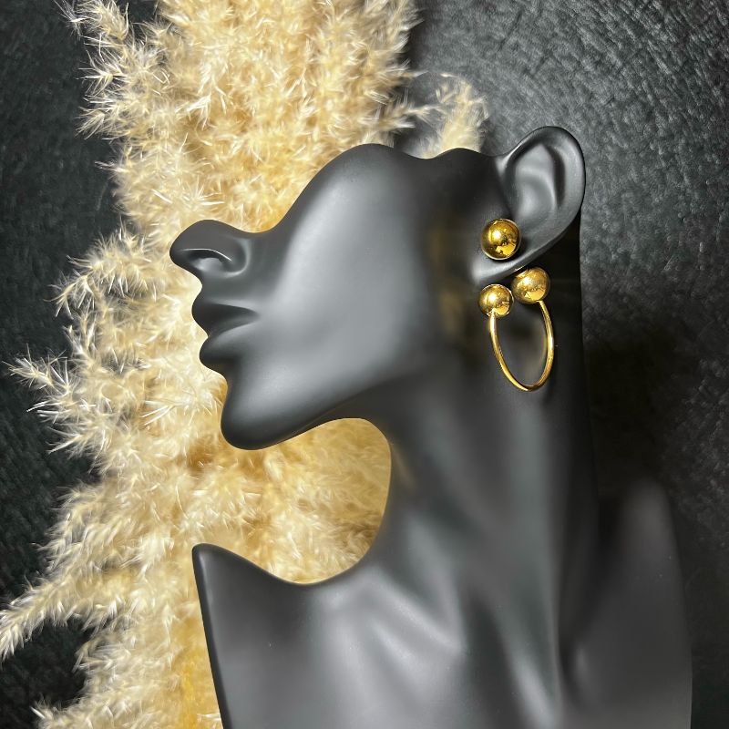 Gold Ball Earrings