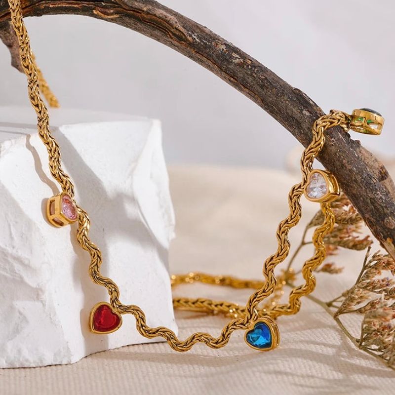 Colorful Heart Necklace