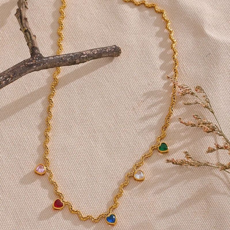 Colorful Heart Necklace