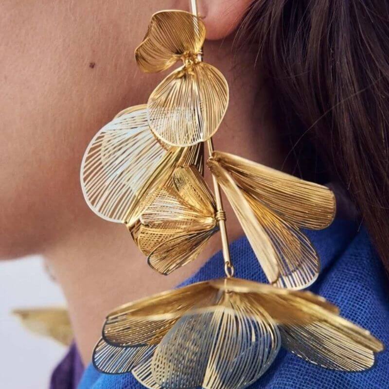 Ayo Petal Drop Statement Earrings