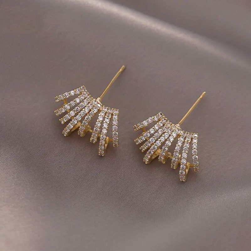 Celine Stacked Statement Stud Earrings