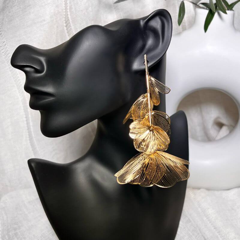 Ayo Petal Drop Statement Earrings