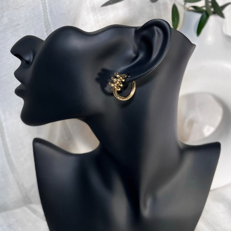 Kelly Twisted Gold Hoop Earrings