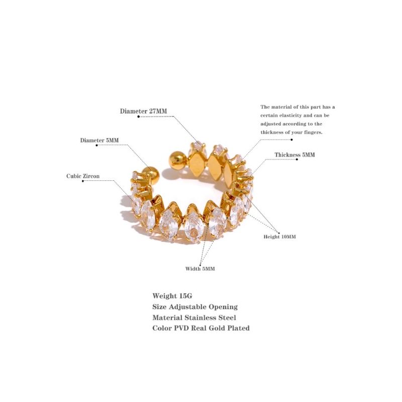 Kenzas Diamond Zirconia Ring