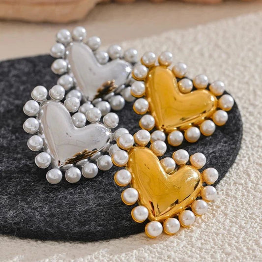 Pearl of Hearts Earrings