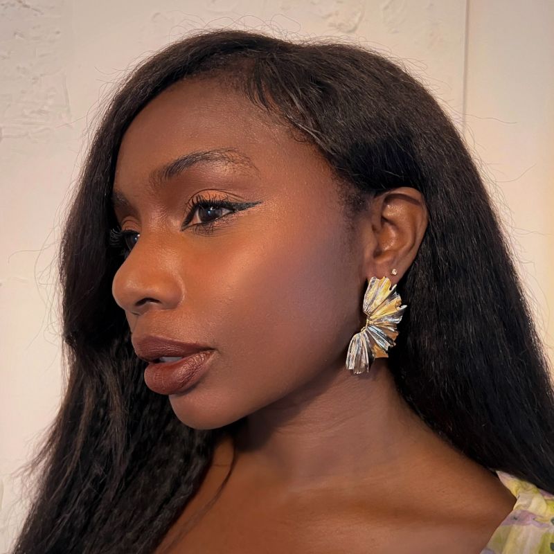 Bella Ruffled Statement Earrings
