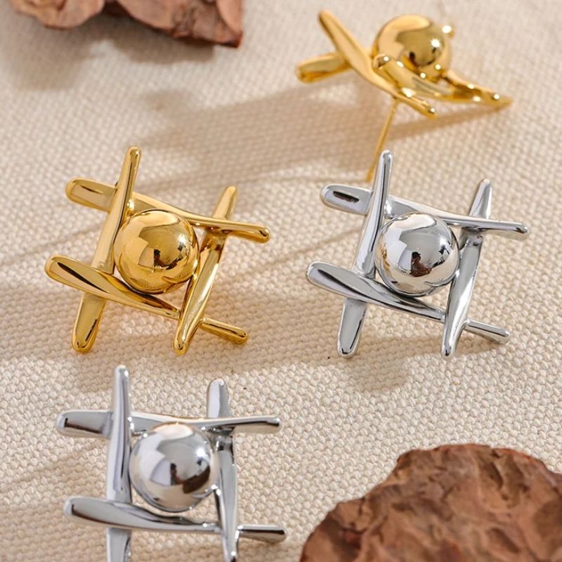 Hashtag Stud Earrings