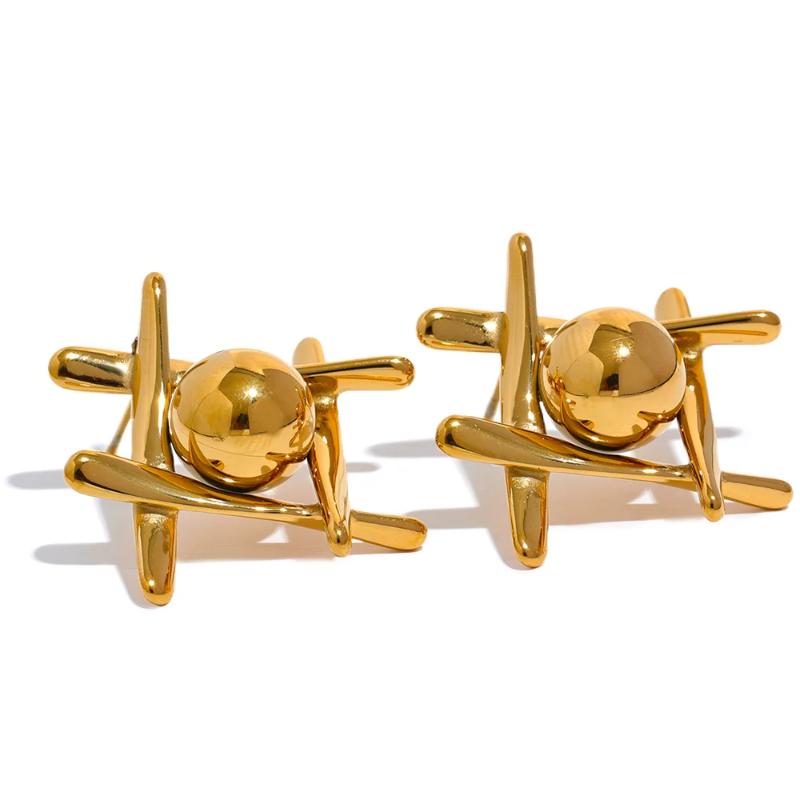 Hashtag Stud Earrings