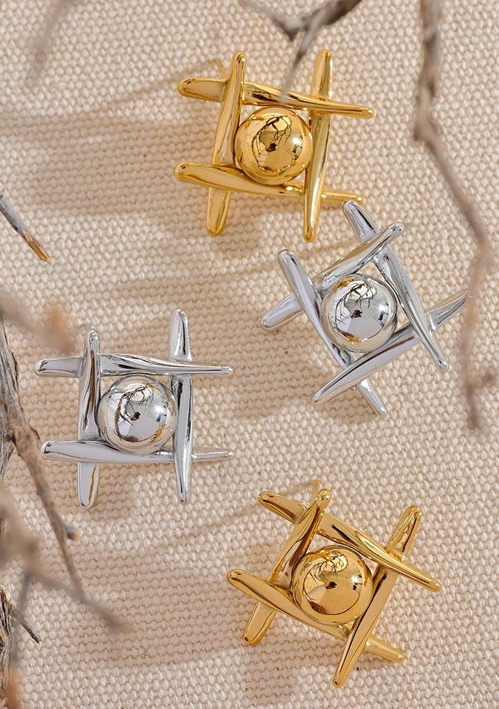 Hashtag Stud Earrings