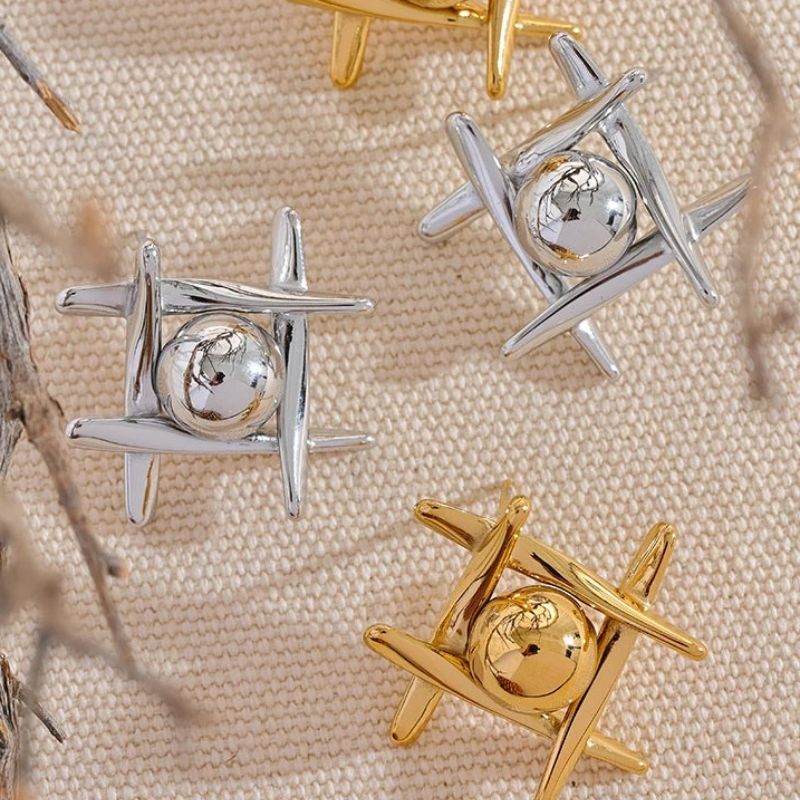 Hashtag Stud Earrings